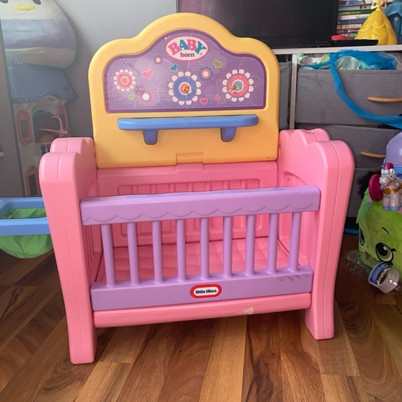 Baby Born Pink and Purple Doll Cradle - Picture 1 of 8